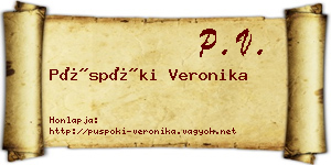 Püspöki Veronika névjegykártya